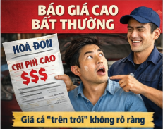Thợ sửa xe móc túi báo giá cao bất thường, hóa đơn sửa xe chi phí cao không rõ ràng khiến chủ xe dễ mất tiền oan